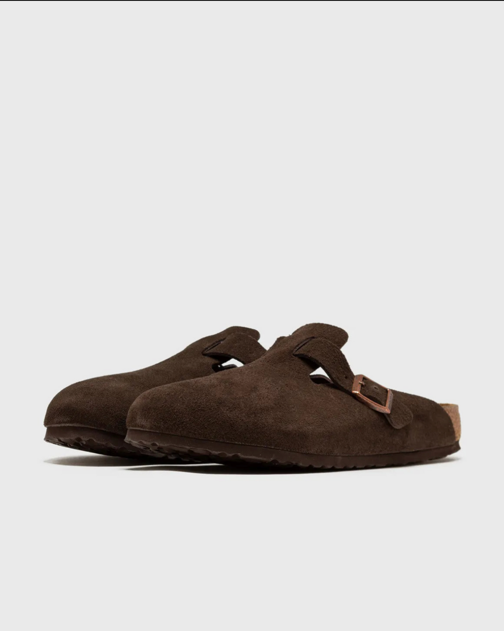 Boston Birks Suede slippers - Sort