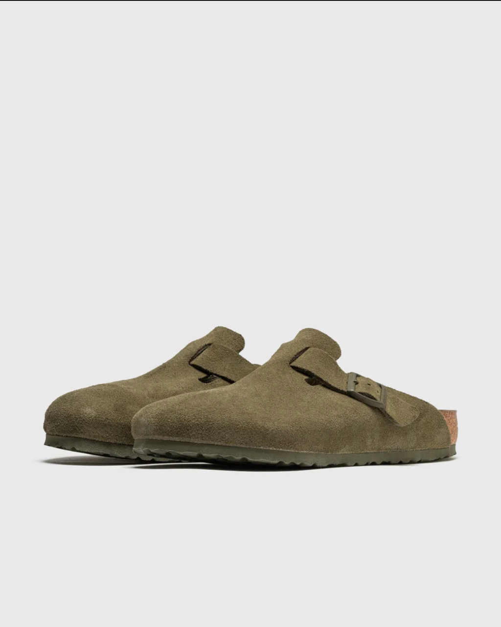 Boston Birks Suede slippers - Taupe